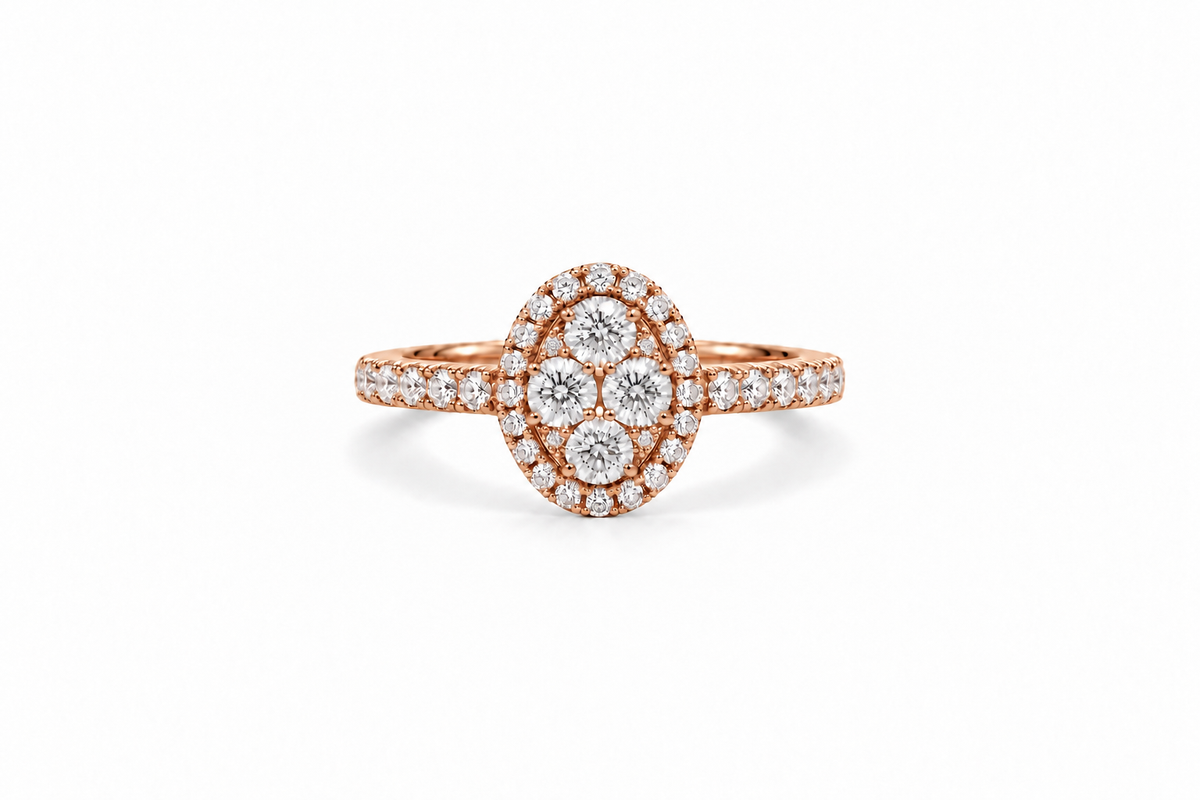 XL Illusion Oval Diamond Ring