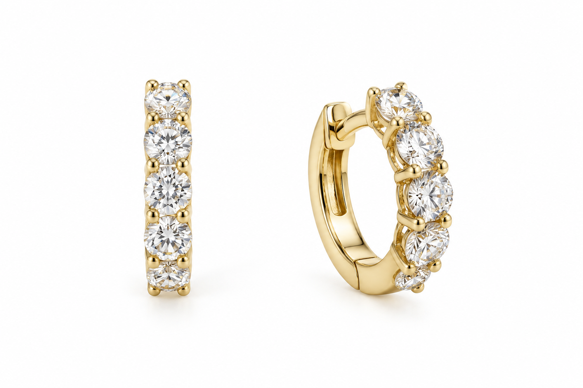 Mini Crown Hoops 0.40ct