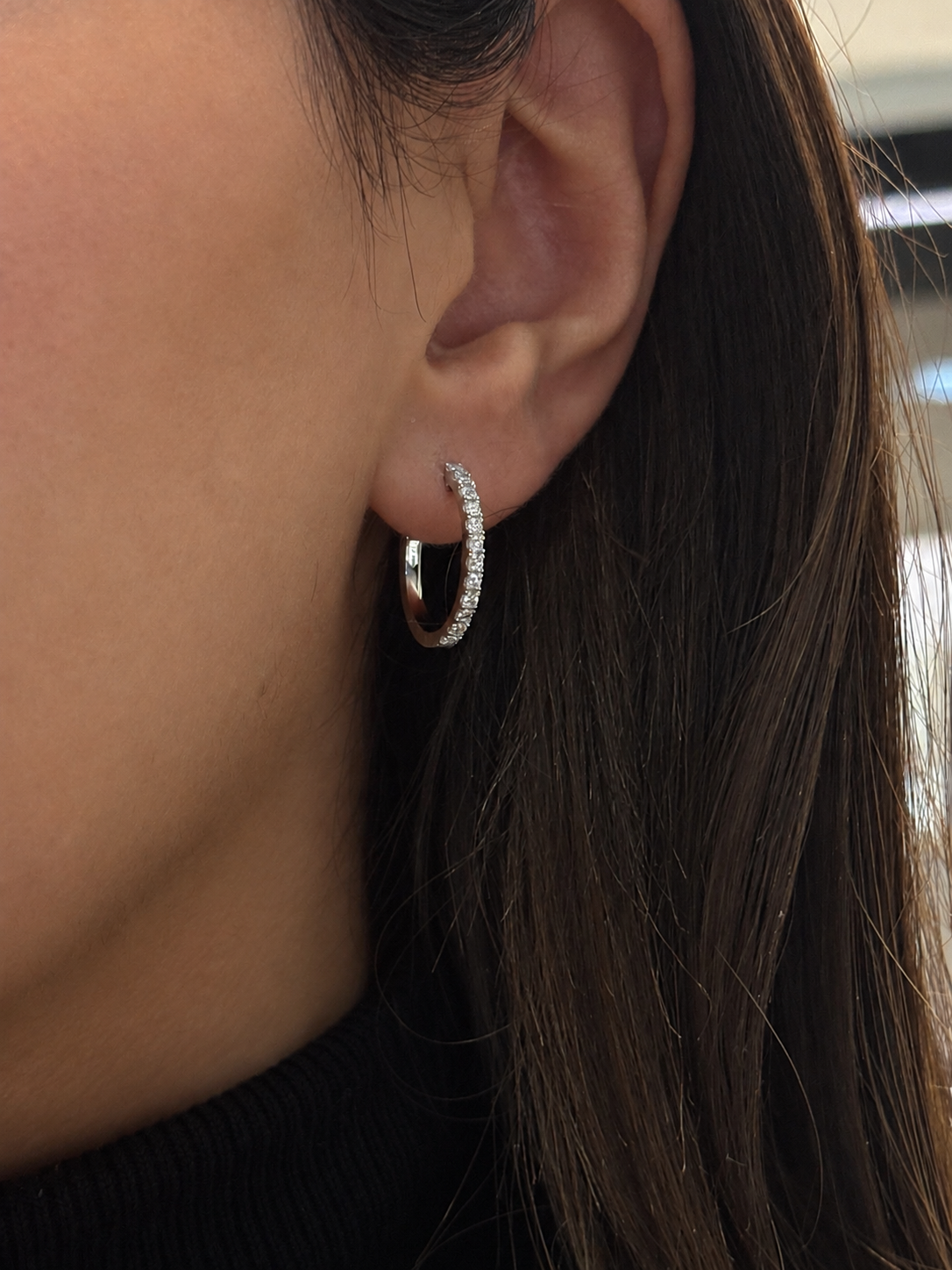 Oval Shape Hoops - 0.50ct