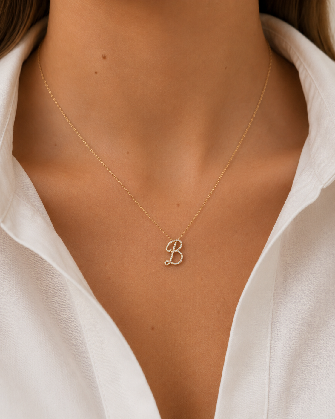 Script Initial Necklace