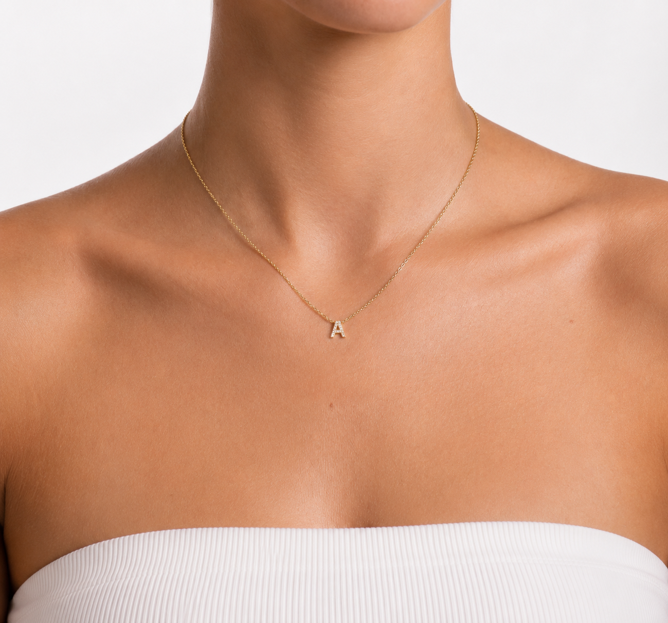 Mini Initial Pendant Necklace
