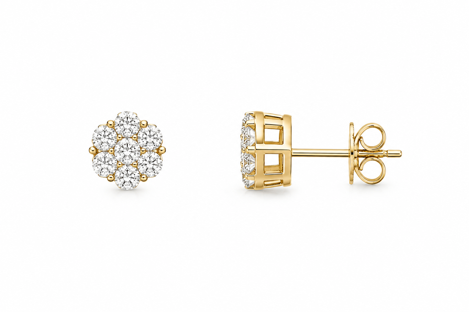 Flower Diamond Studs