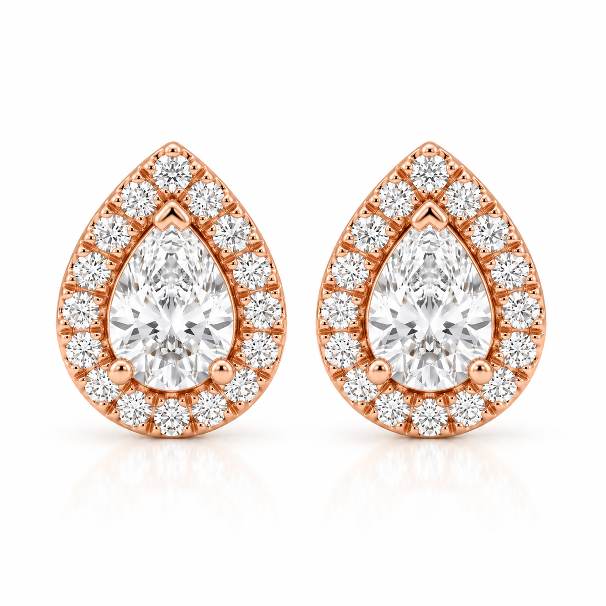 Boucles d'oreilles halo poire