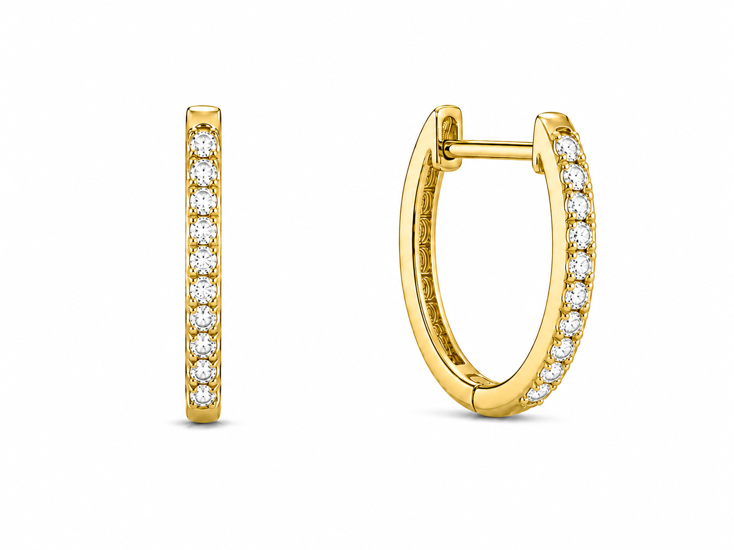 Classic Pavé Diamonds Hoops
