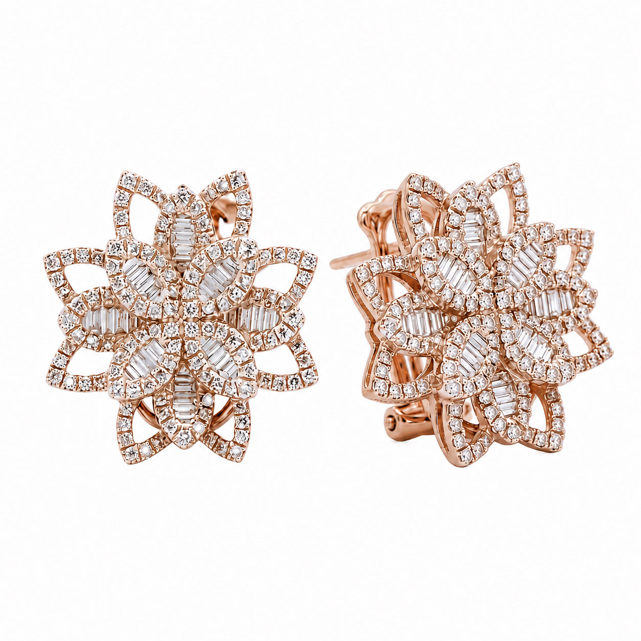 Snowflake Diamond Earrings