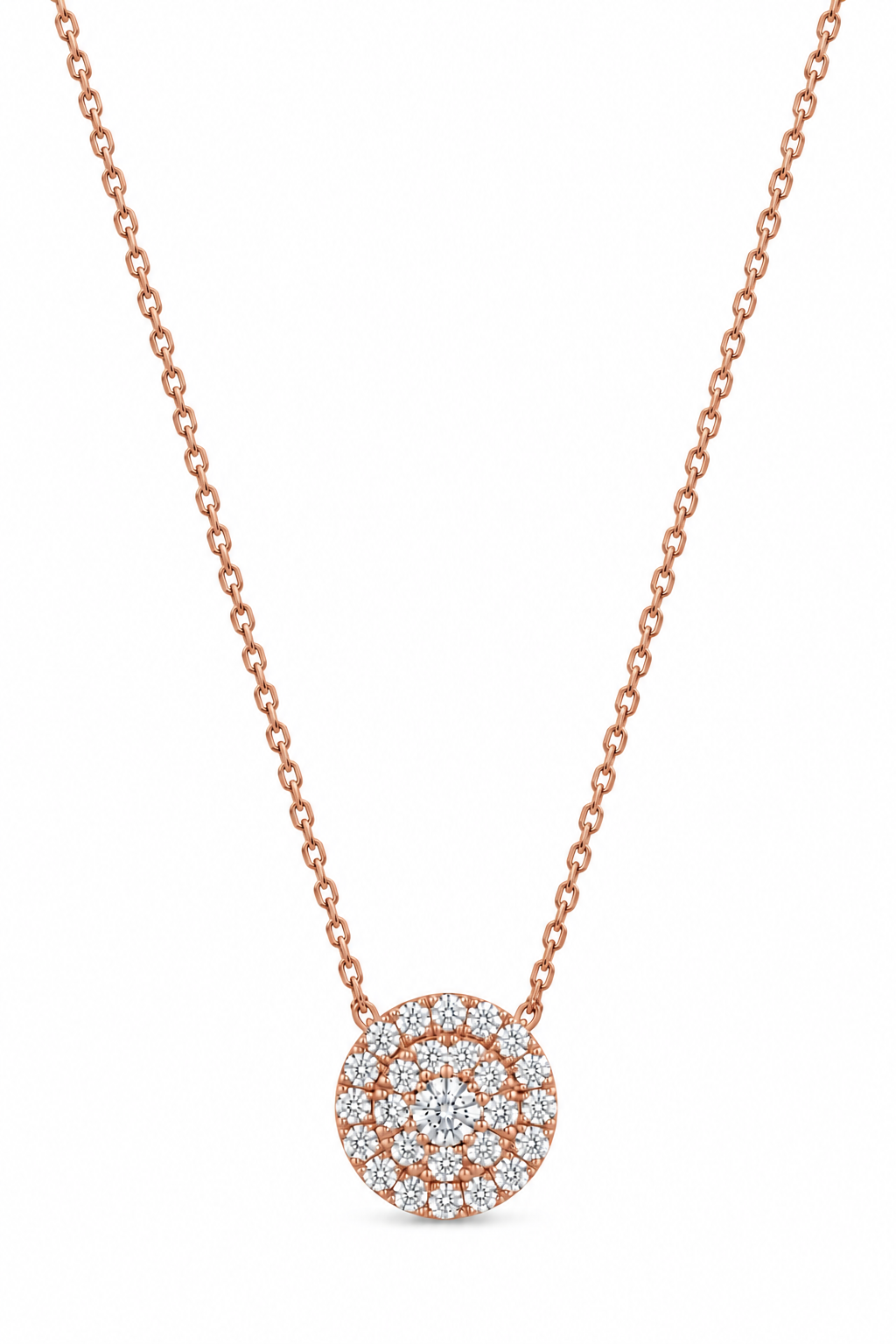 Classic Diamond Halo Necklace
