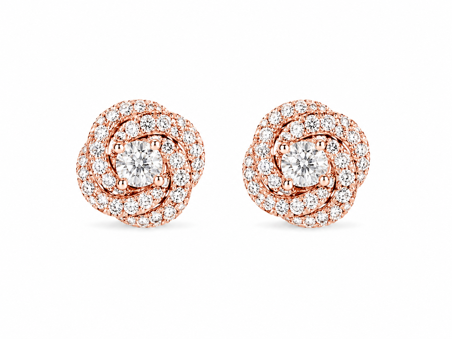 Flower diamonds stud