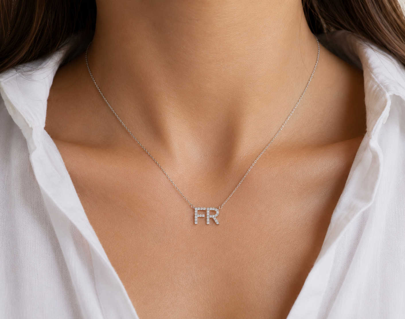 Collier initiales doubles