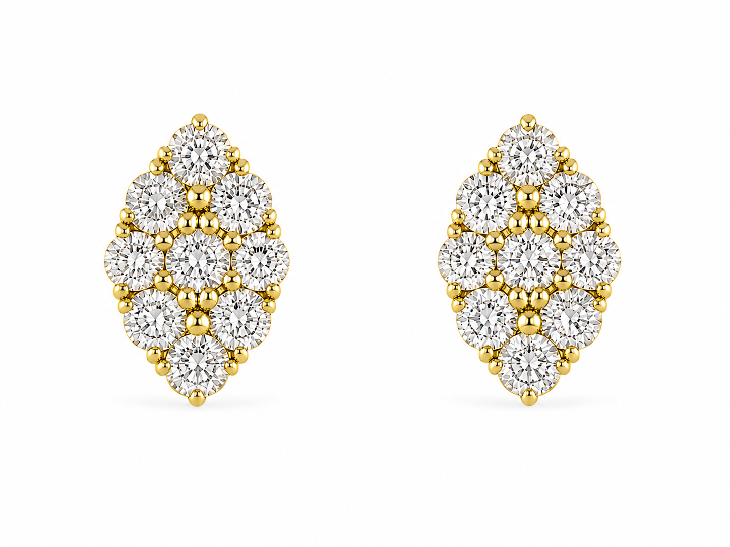 Halo Mini Pearshape diamond studs