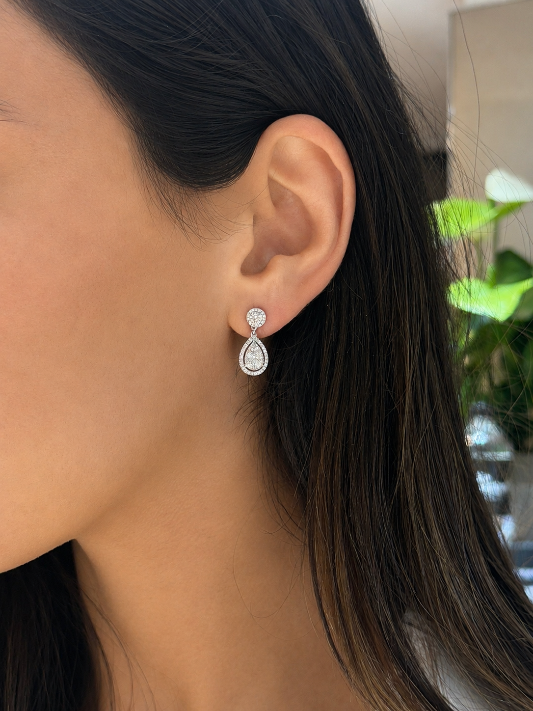 Diamond Teardrop Earrings