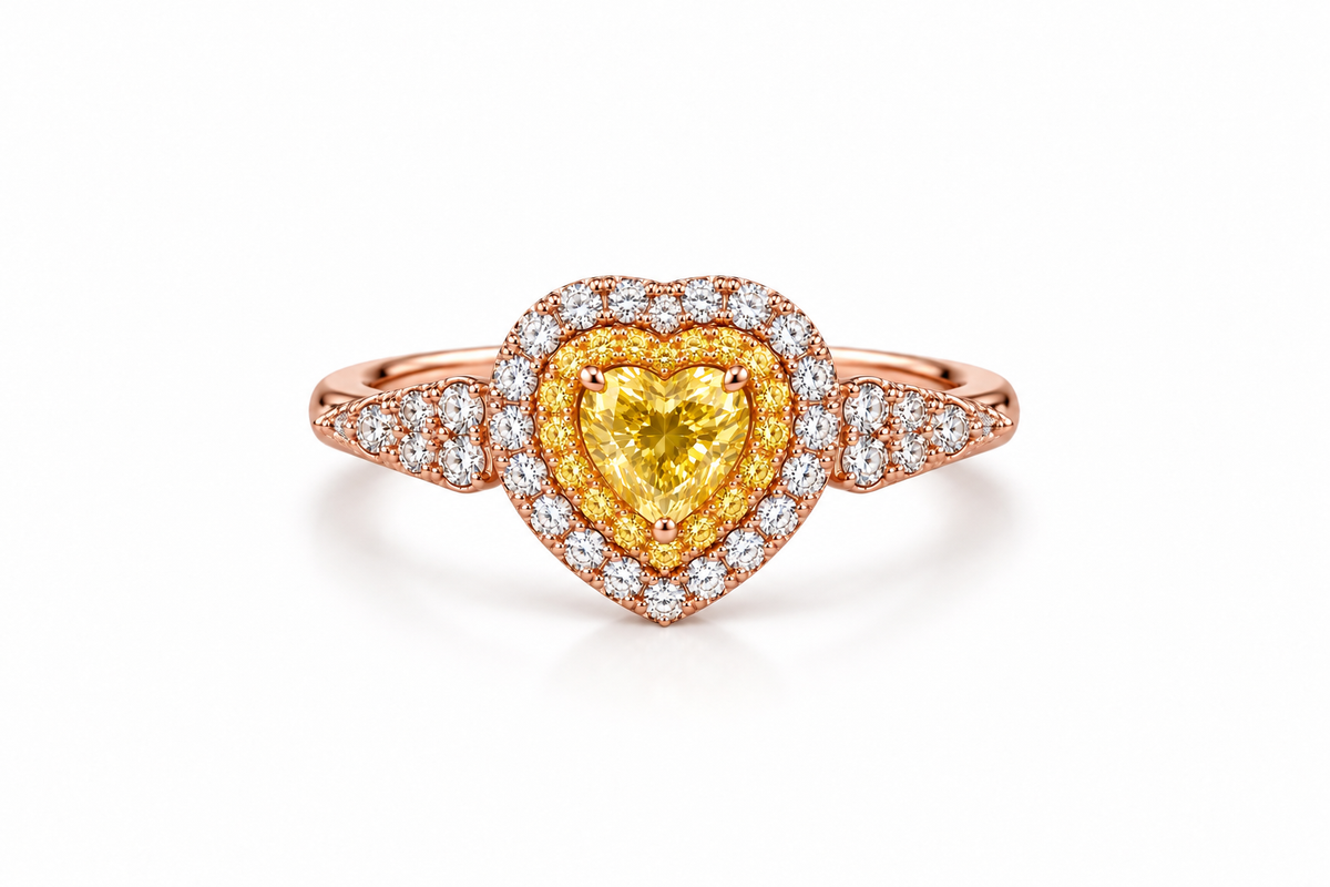 Yellow Heart Diamond Ring