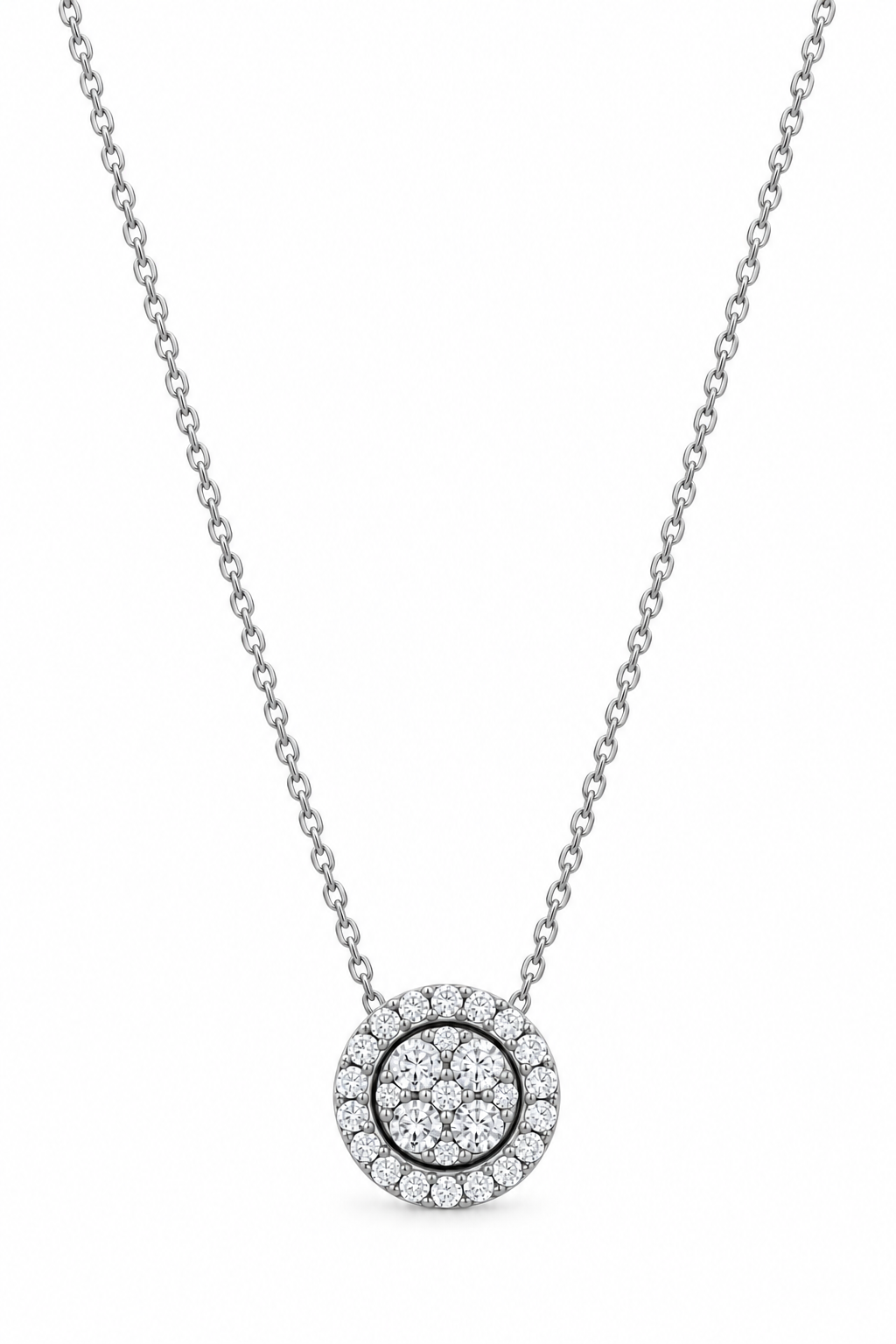 Halo Classic Diamond Necklace