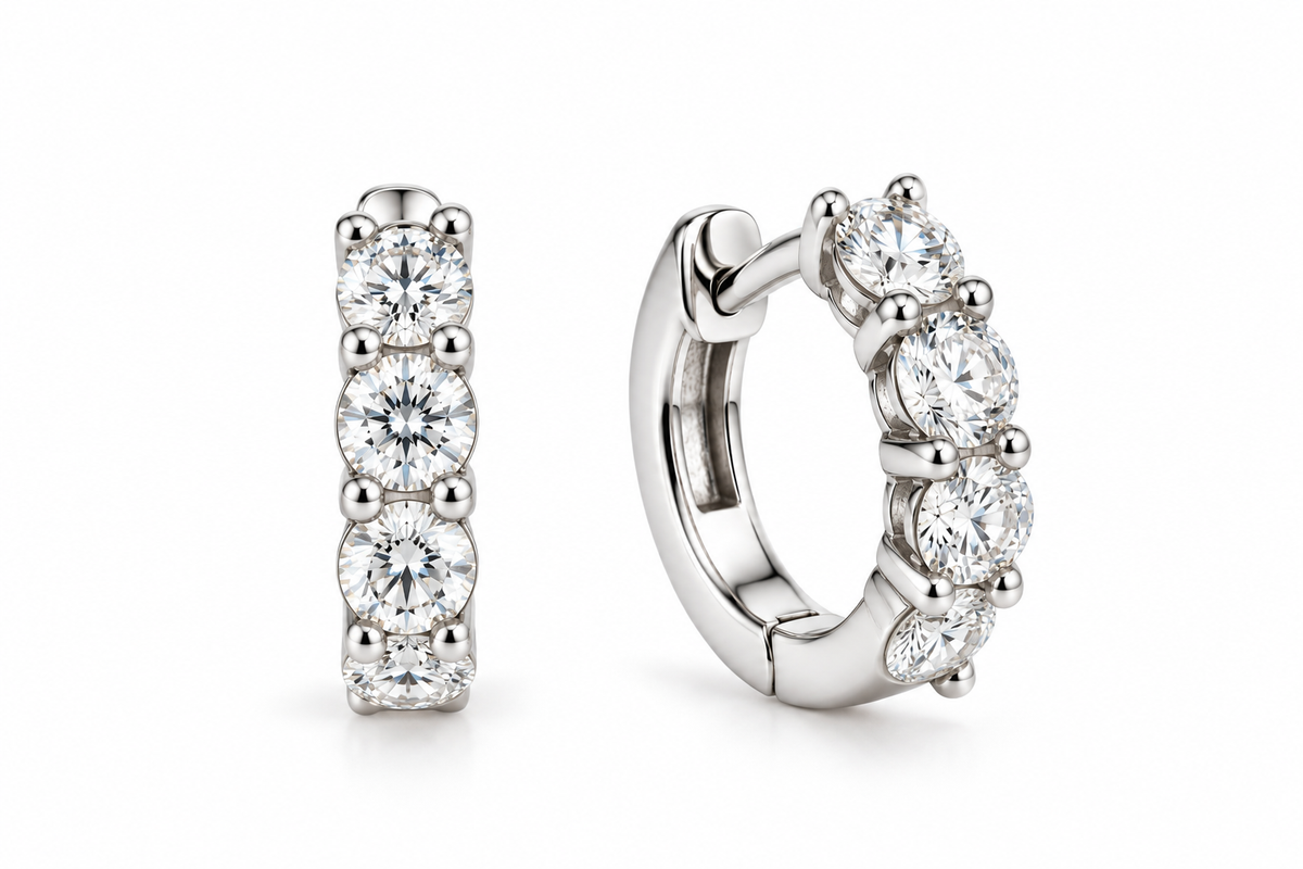 Mini Crown Hoops 0.73ct