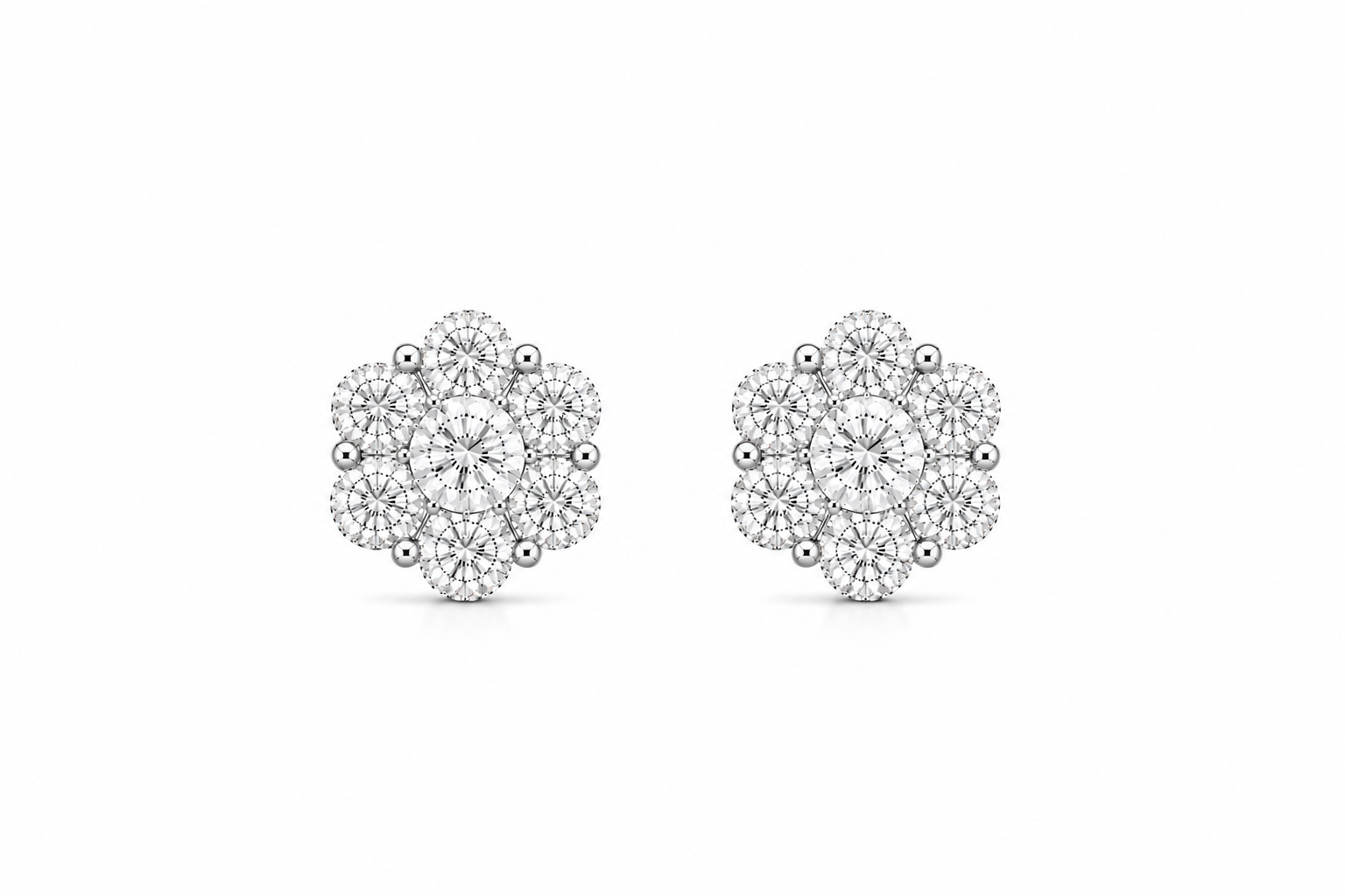 Flower Diamond Studs