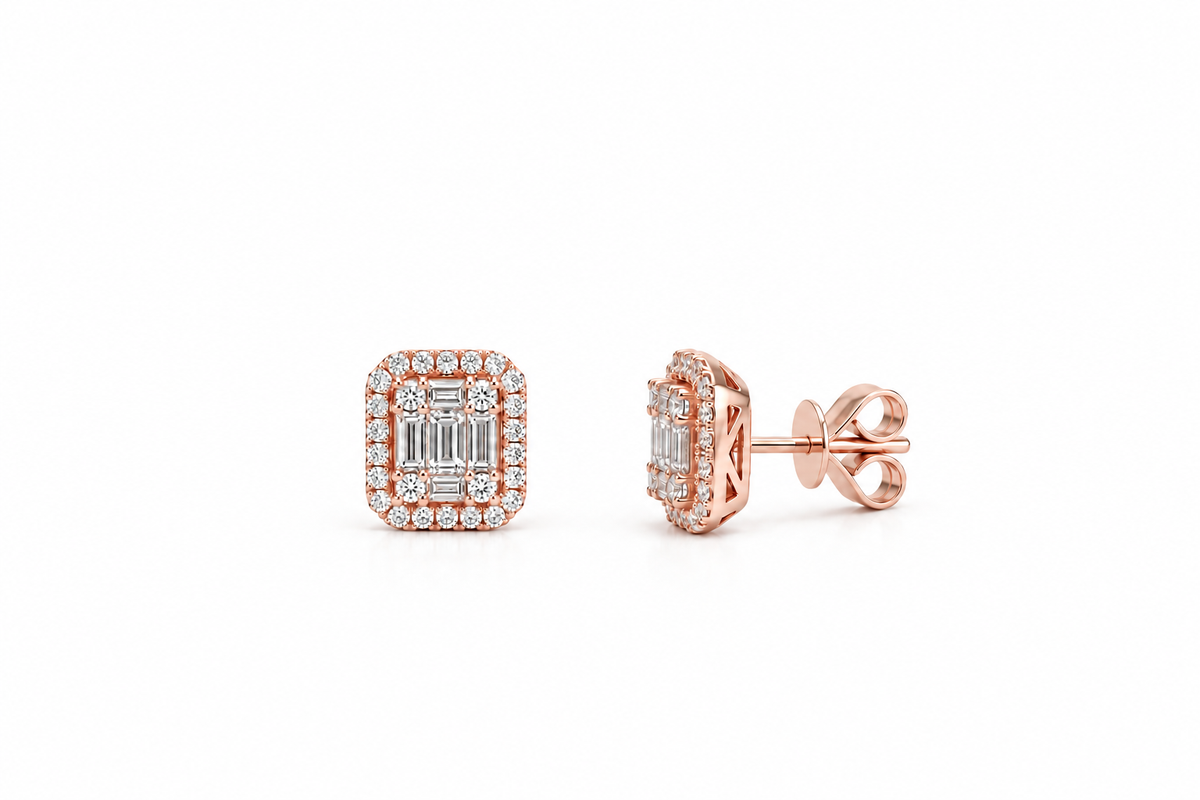 Emerald Radiance Diamond Earrings