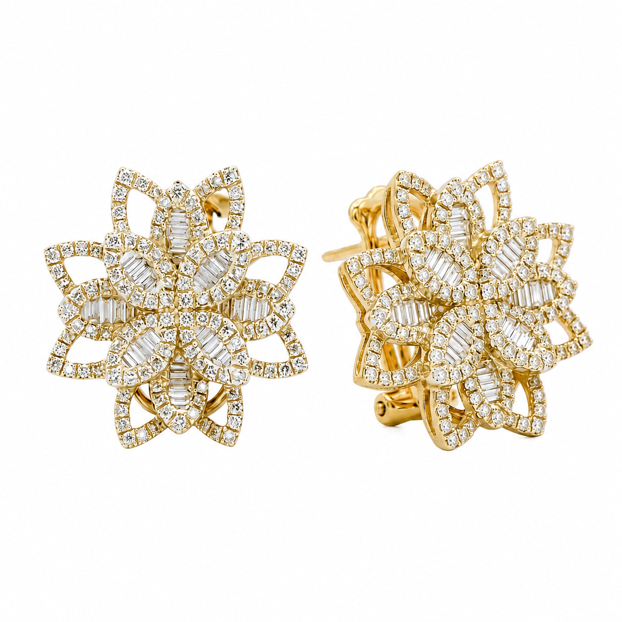 Snowflake Diamond Earrings