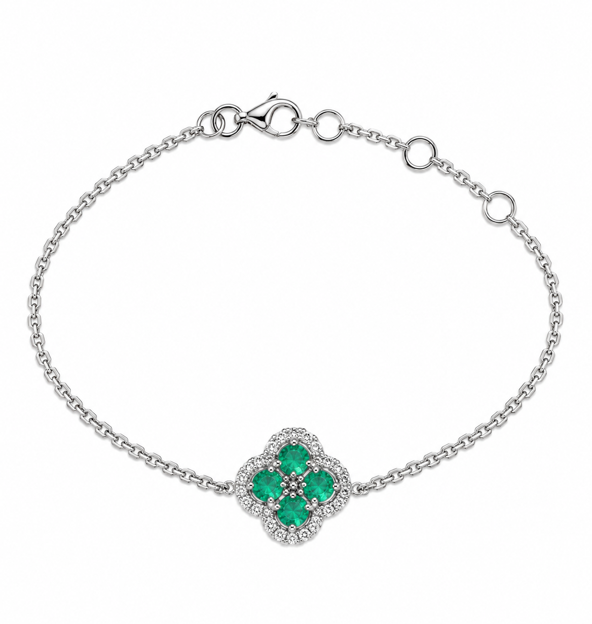 Emerald Clover Bracelet