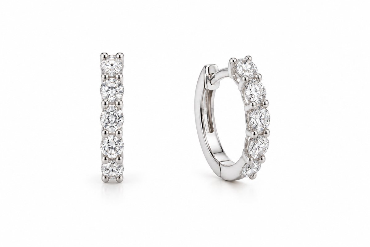 Mini Crown Hoops