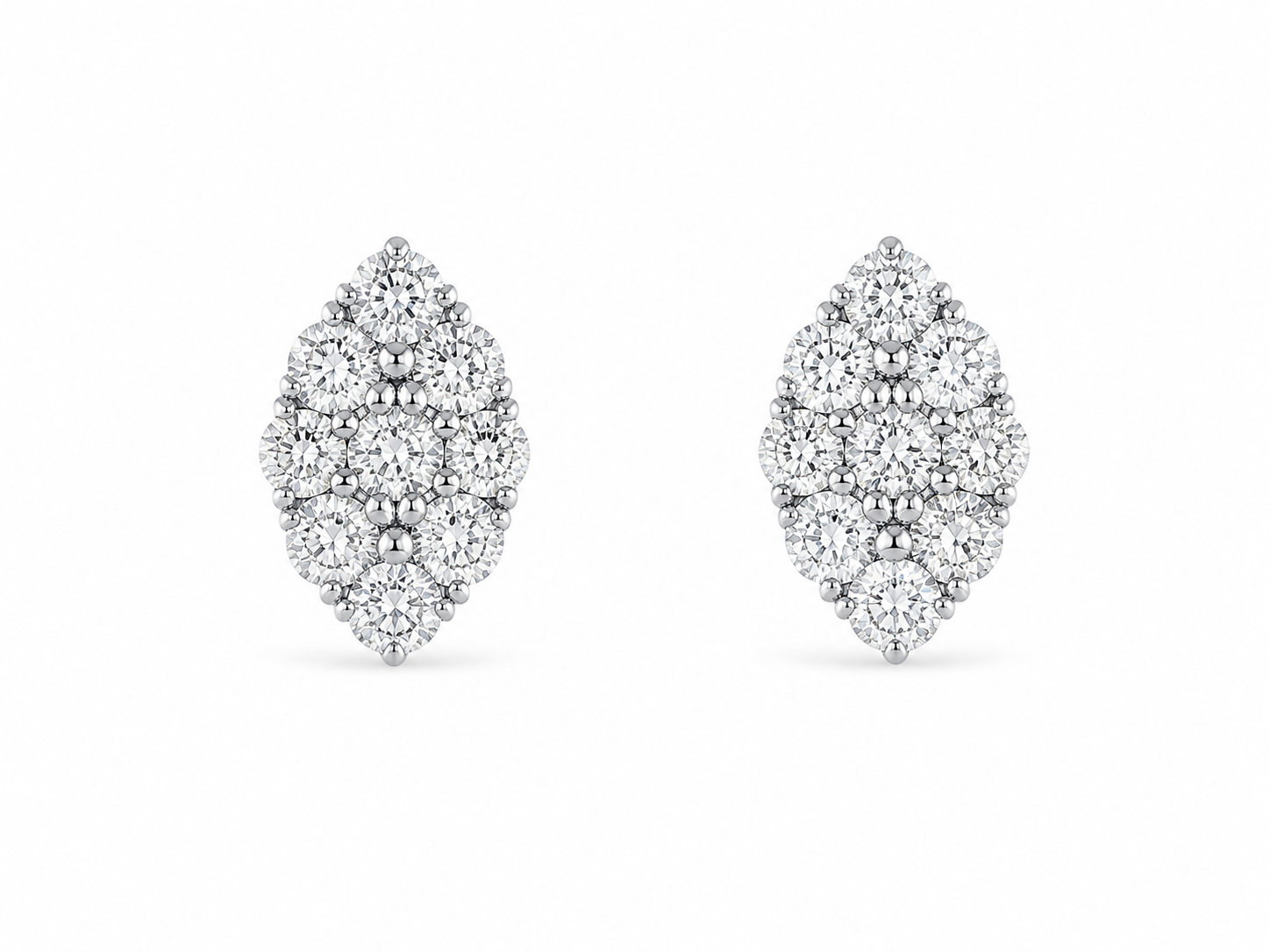 Halo Mini Pearshape diamond studs