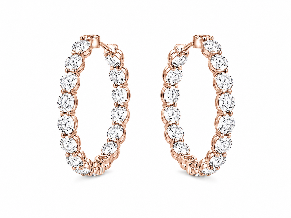 Inside out Diamond Hoops