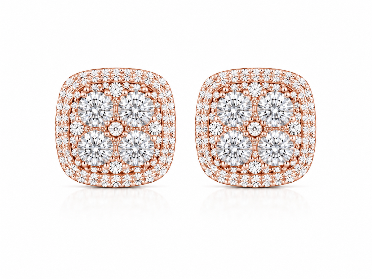 Diamond Cluster Studs