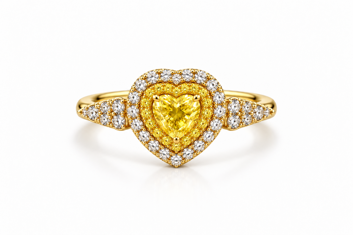 Yellow Heart Diamond Ring