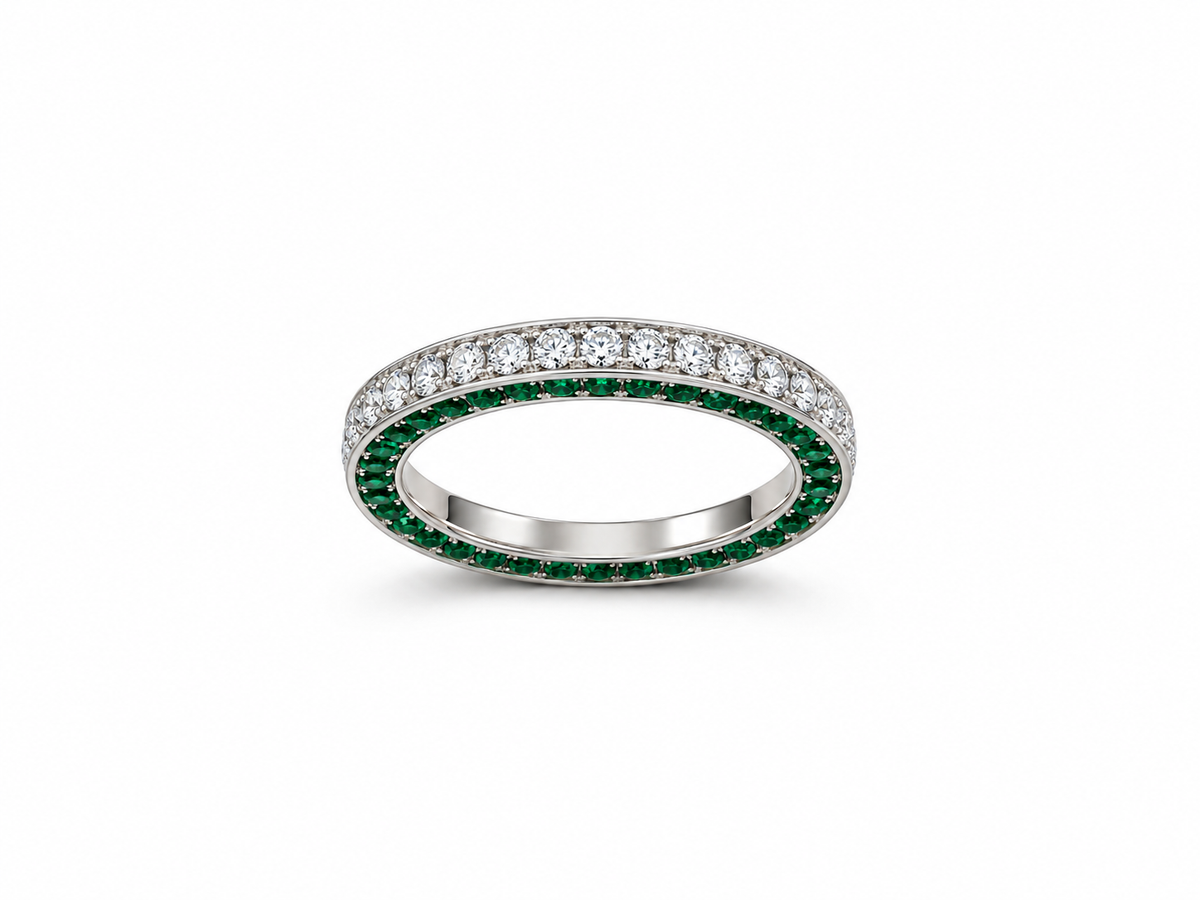 Diamond & Emerald Eternity Ring