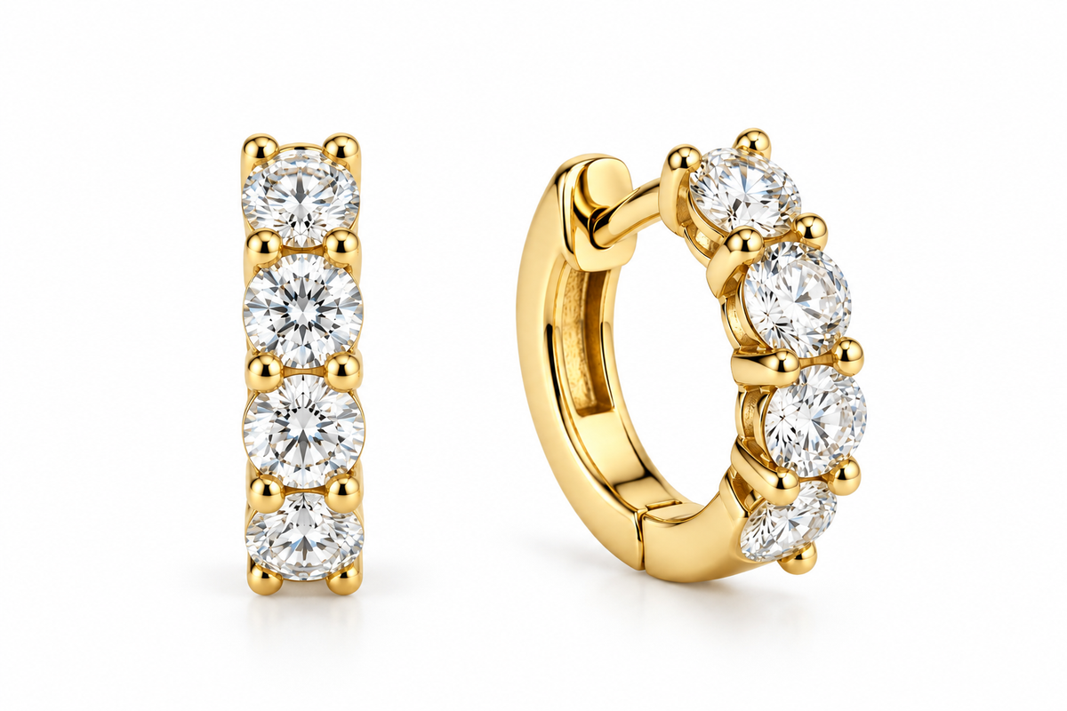 Mini Crown Hoops 0.73ct