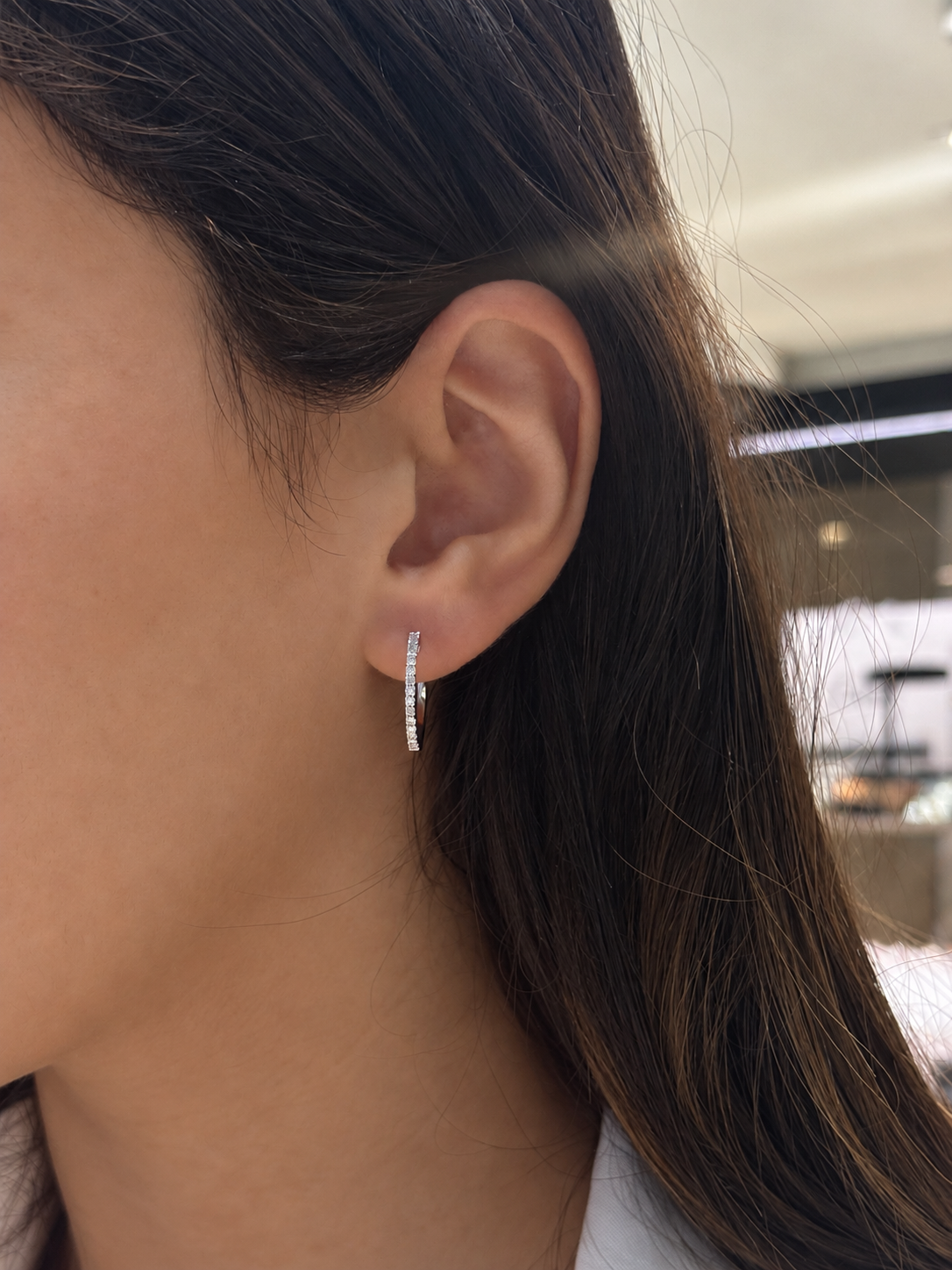 Classic Diamond Hoop Earrings- 0.40ct