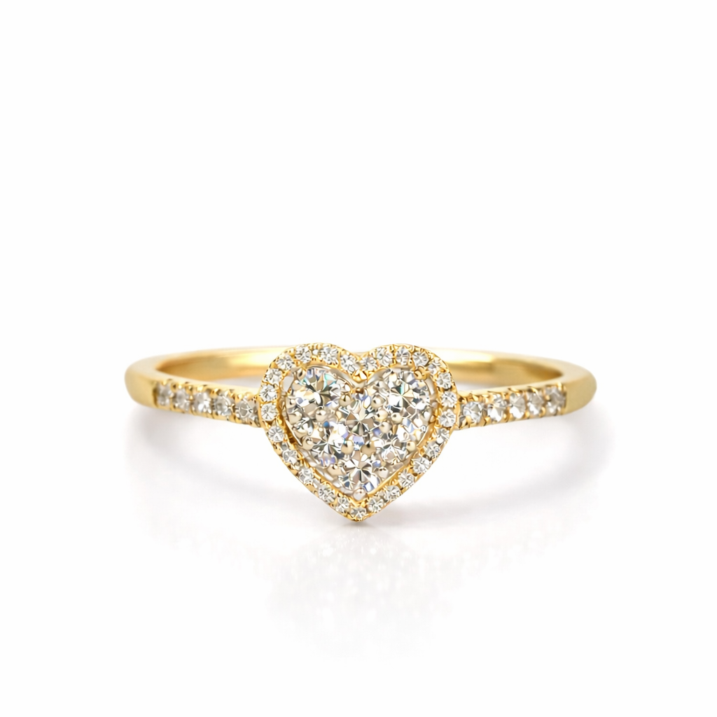 Heart Side Diamonds Ring