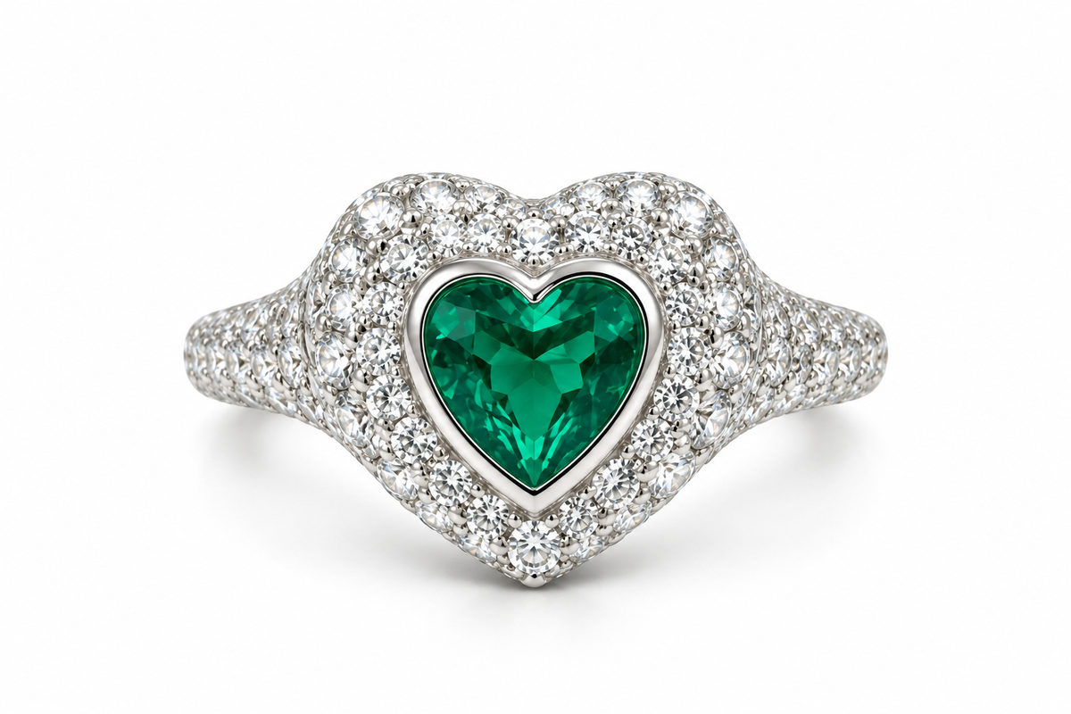 Green Pinky Heart