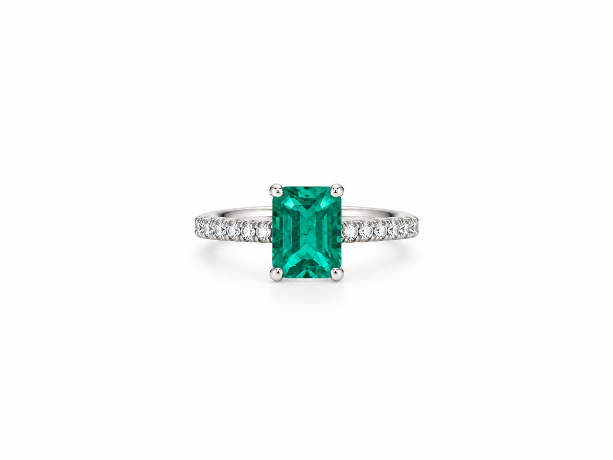 Emerald Solitaire Ring