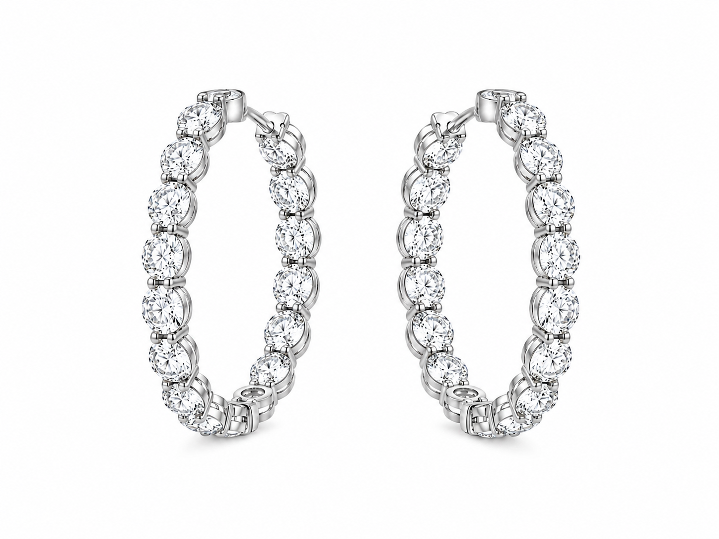 Inside out Diamond Hoops