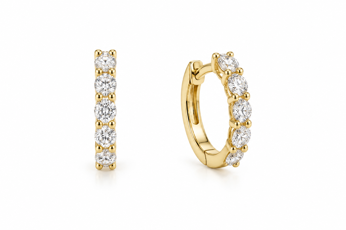 Mini Crown Hoops