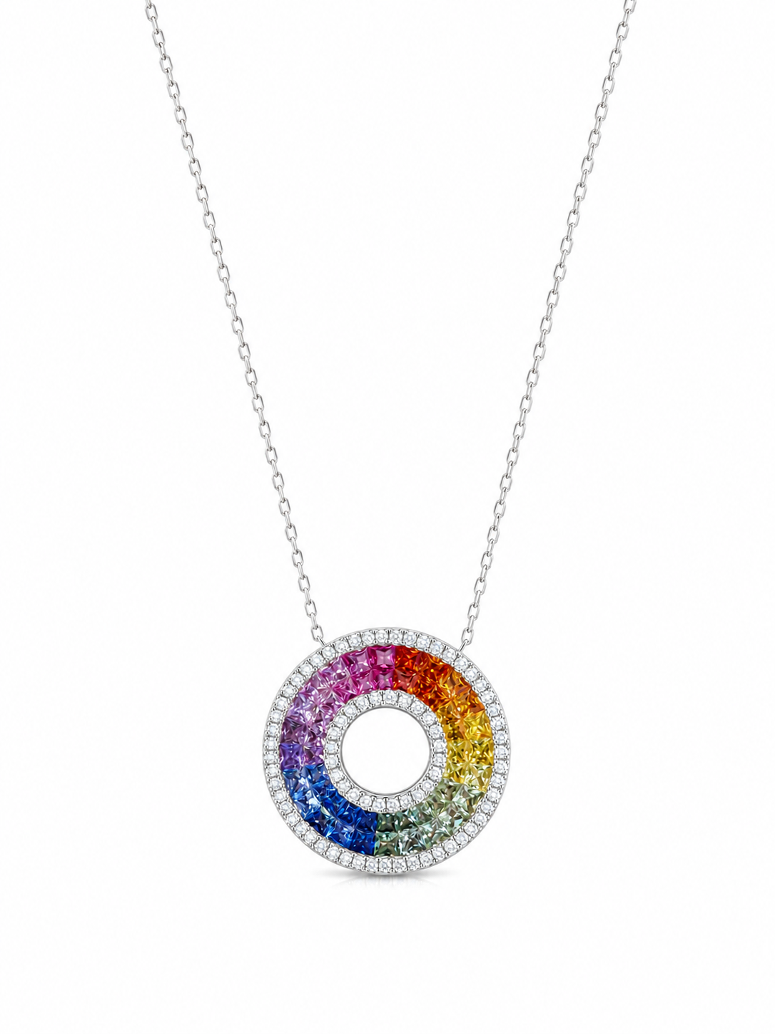 Circle Rainbow Necklace