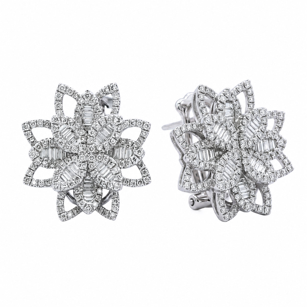 Snowflake Diamond Earrings