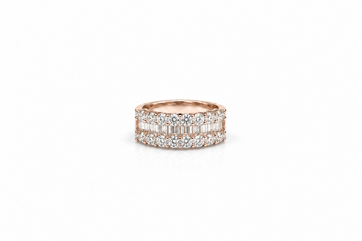Chunky Bagio Diamond Ring
