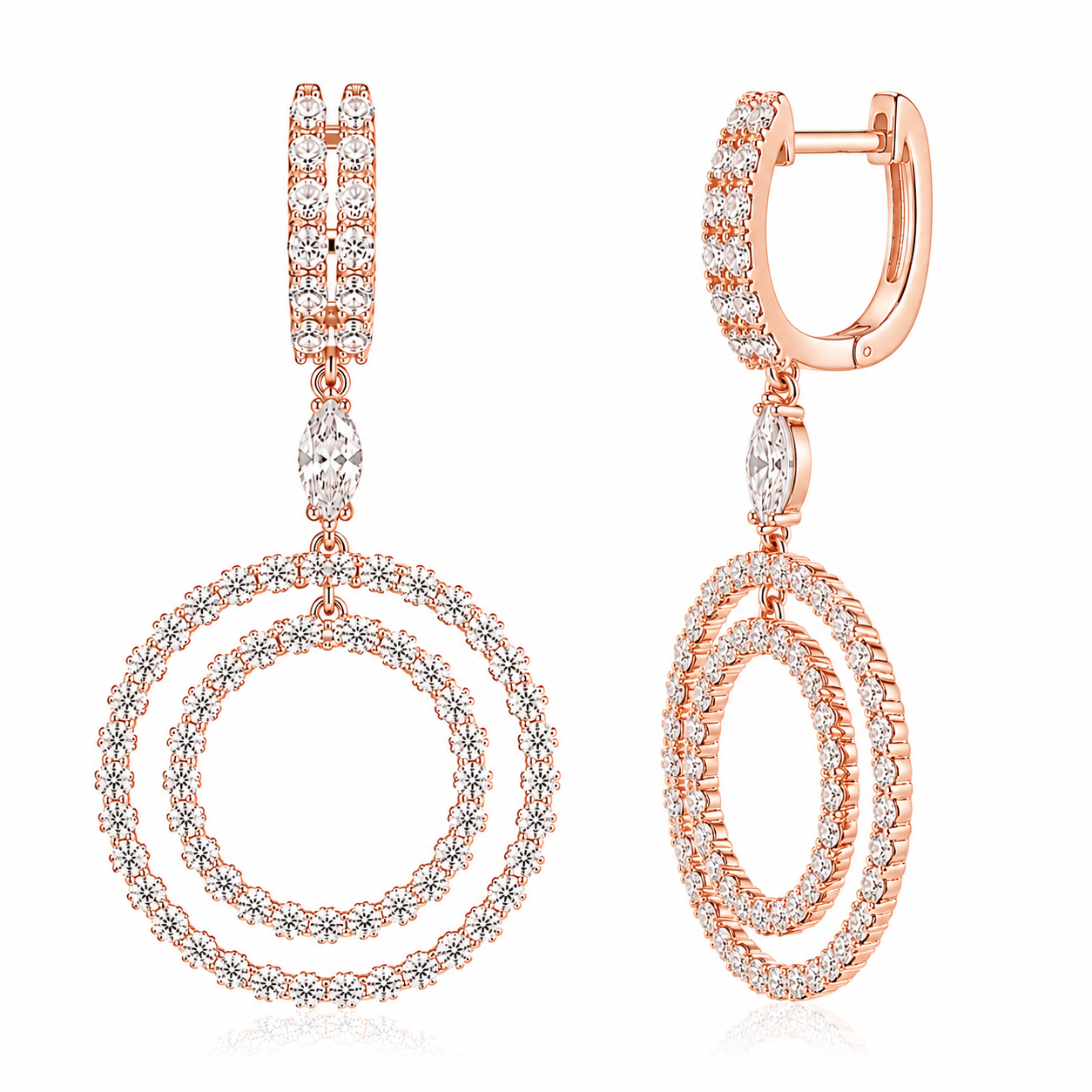 Double Halo Earrings