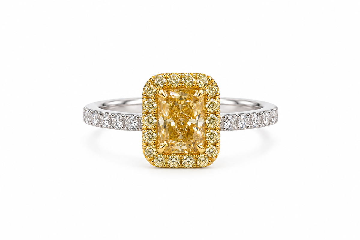 Radiant Yellow Diamond Ring
