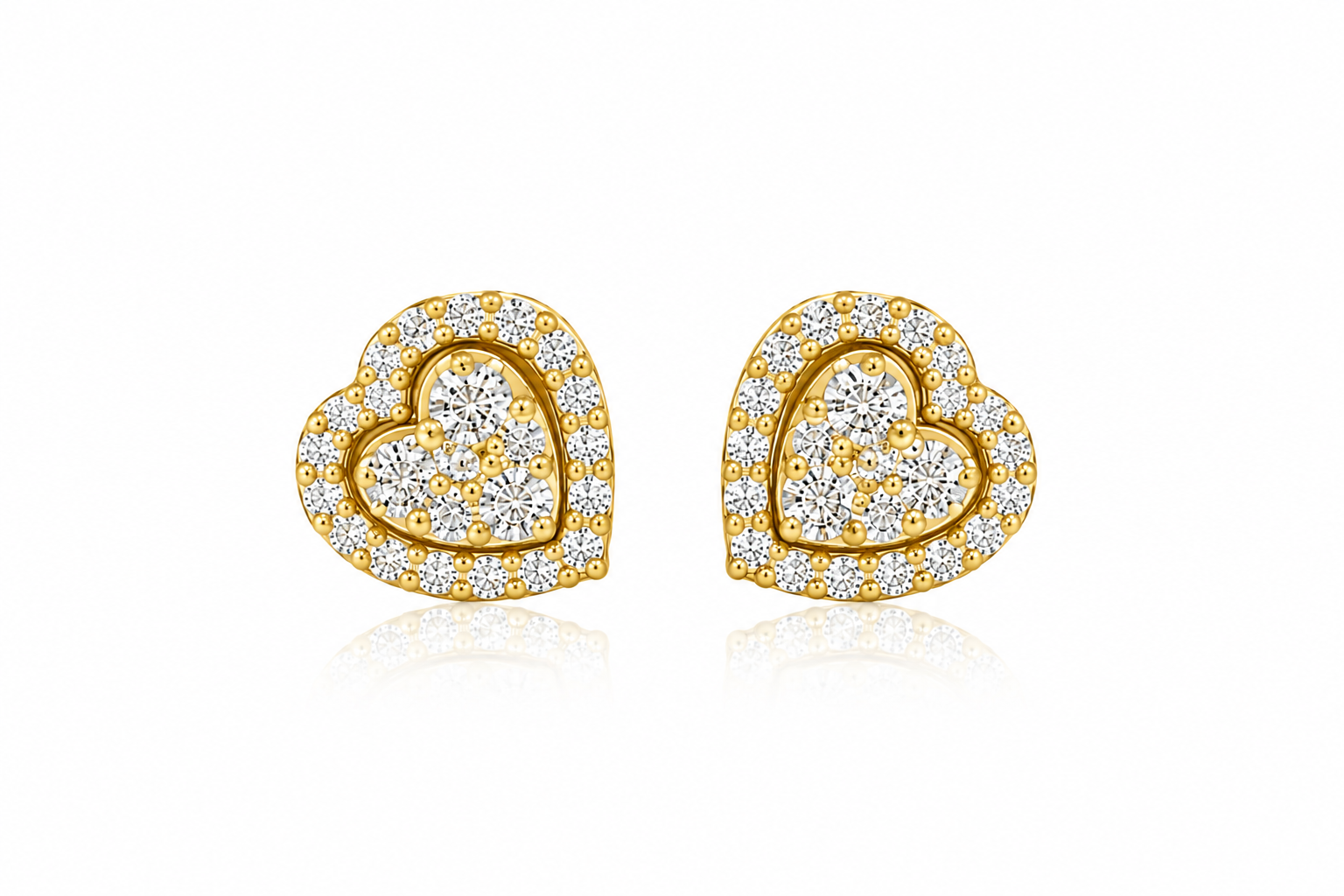 Puces d'oreilles cœur halo