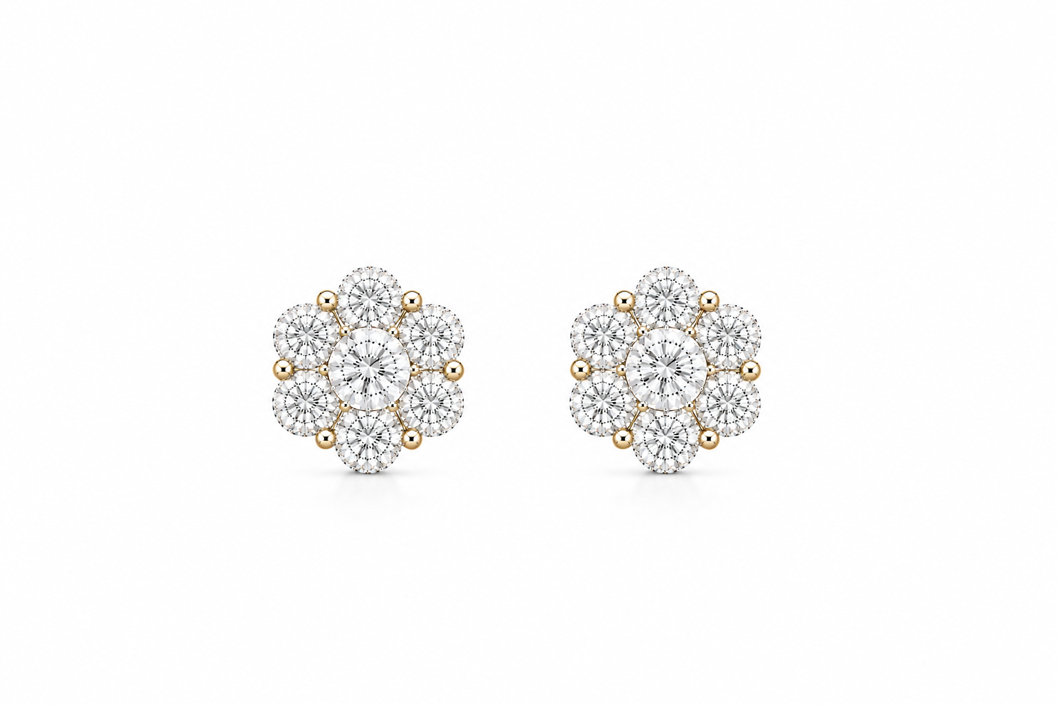 Flower Diamond Studs