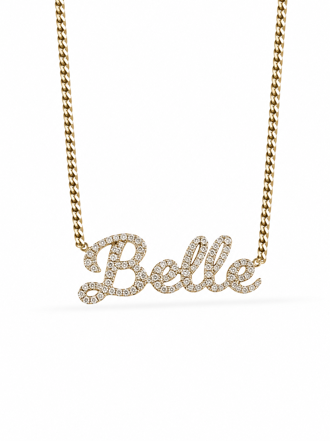 Chunky Curb Script Name Necklace