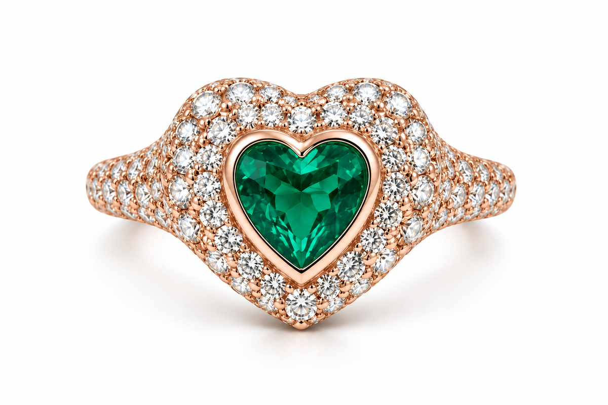 Green Pinky Heart