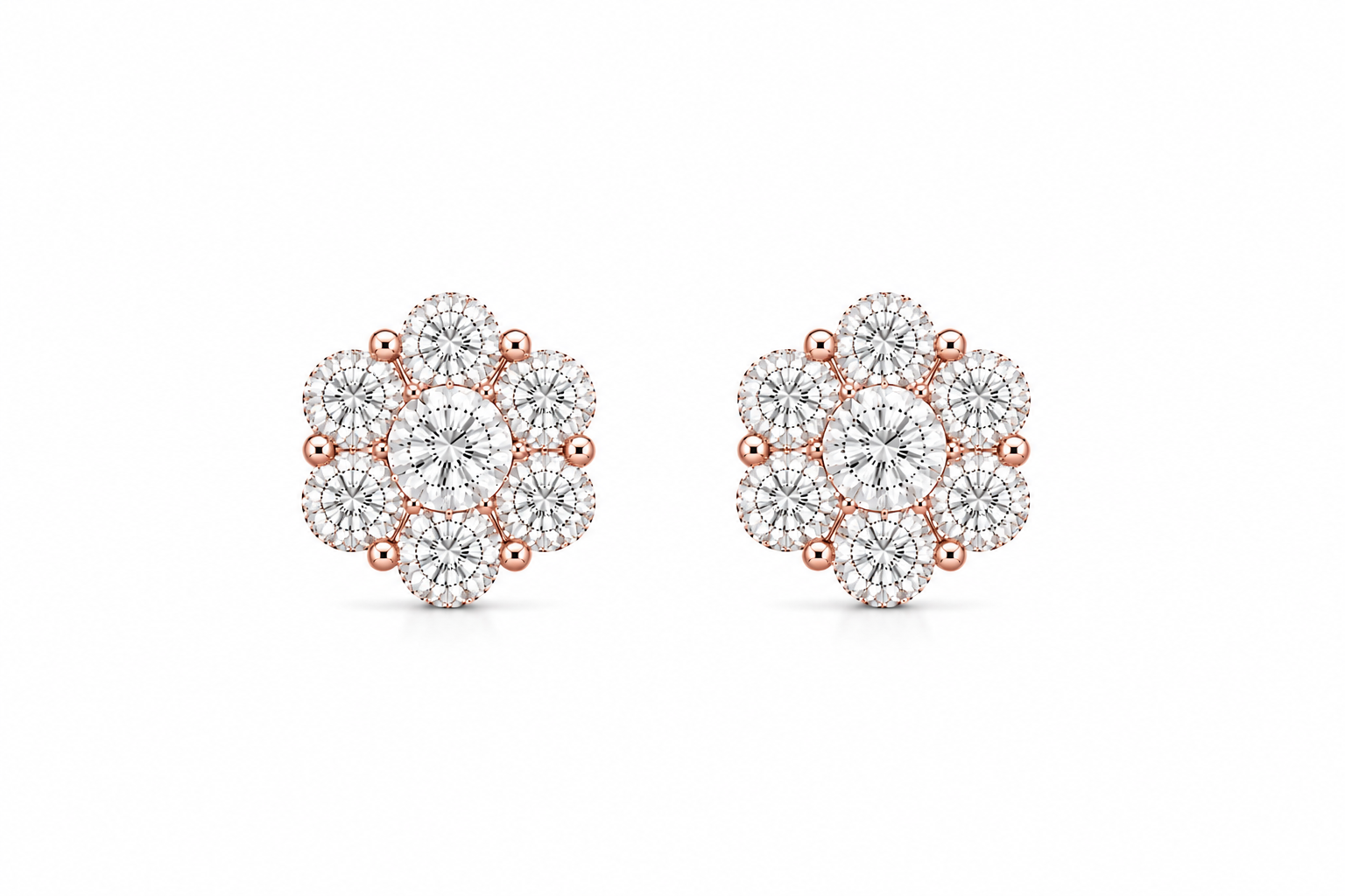 Flower Diamond Studs