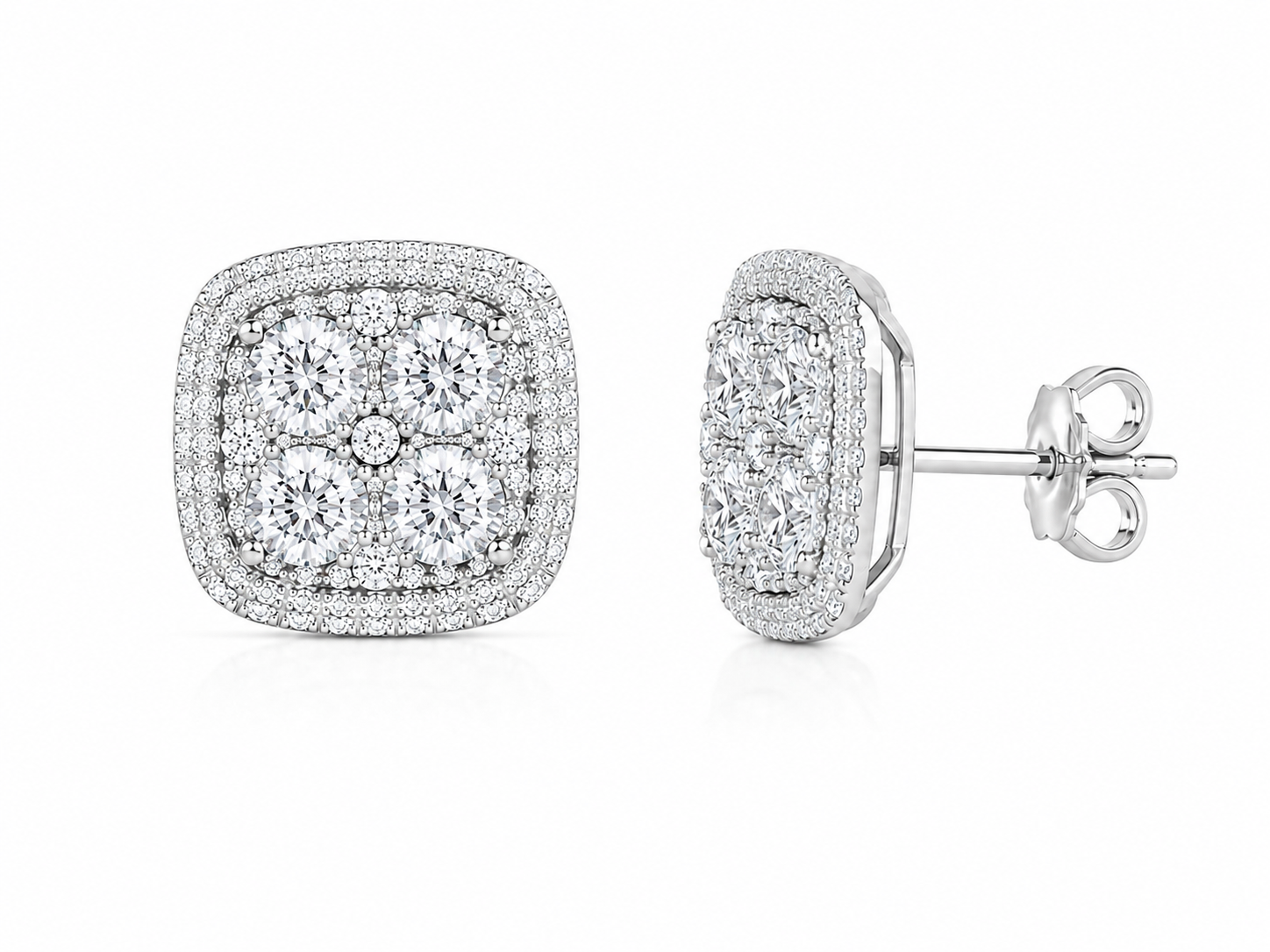 Diamond Cluster Studs