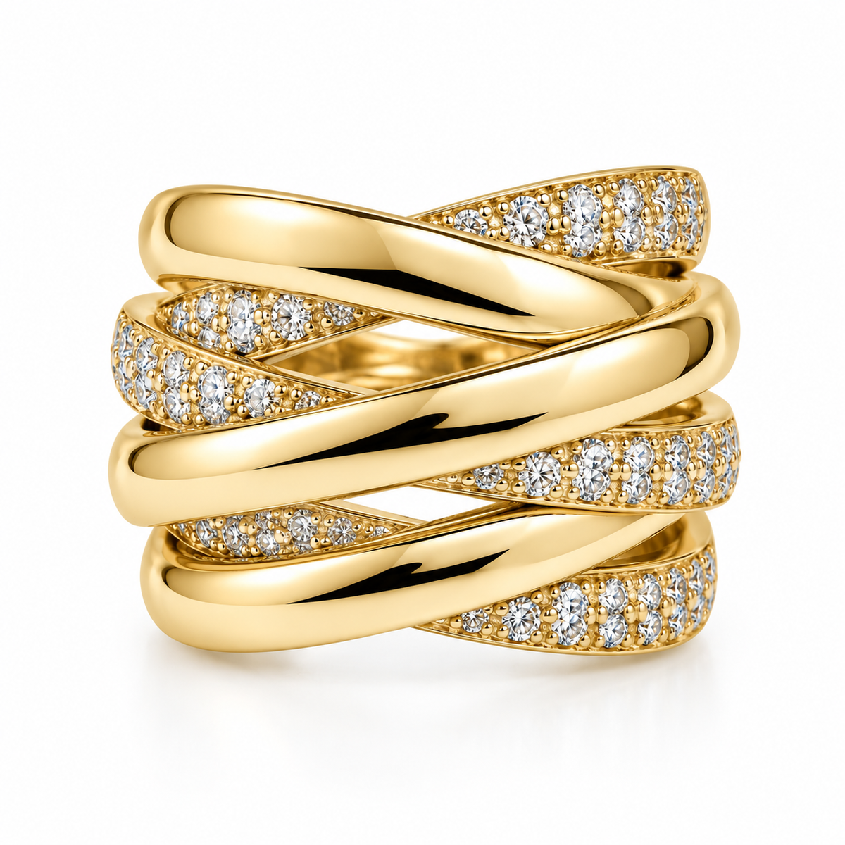 Entwined Diamond Ring