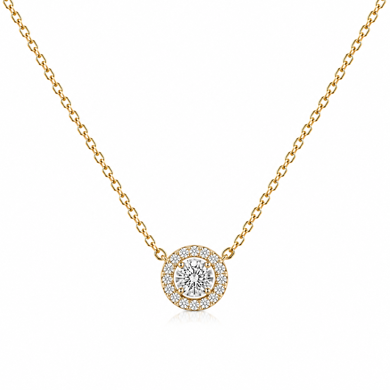 Halo Diamond Necklace - Large