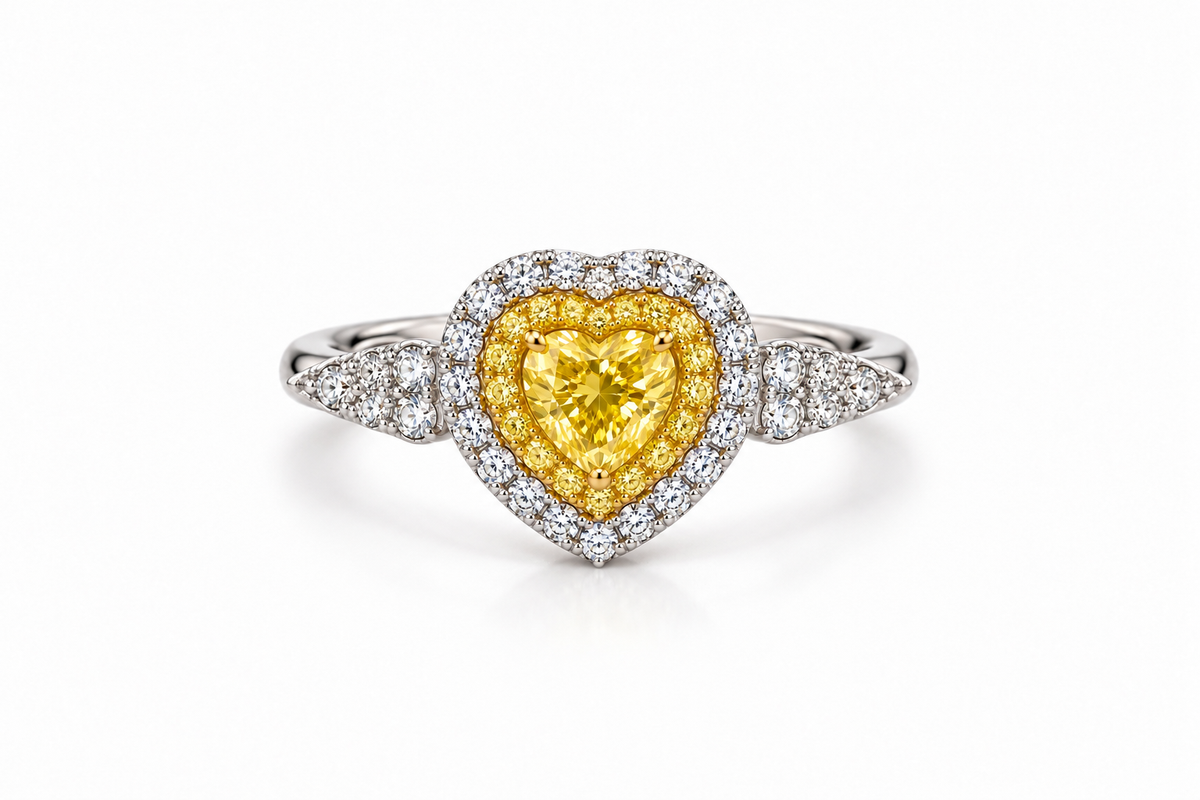 Yellow Heart Diamond Ring