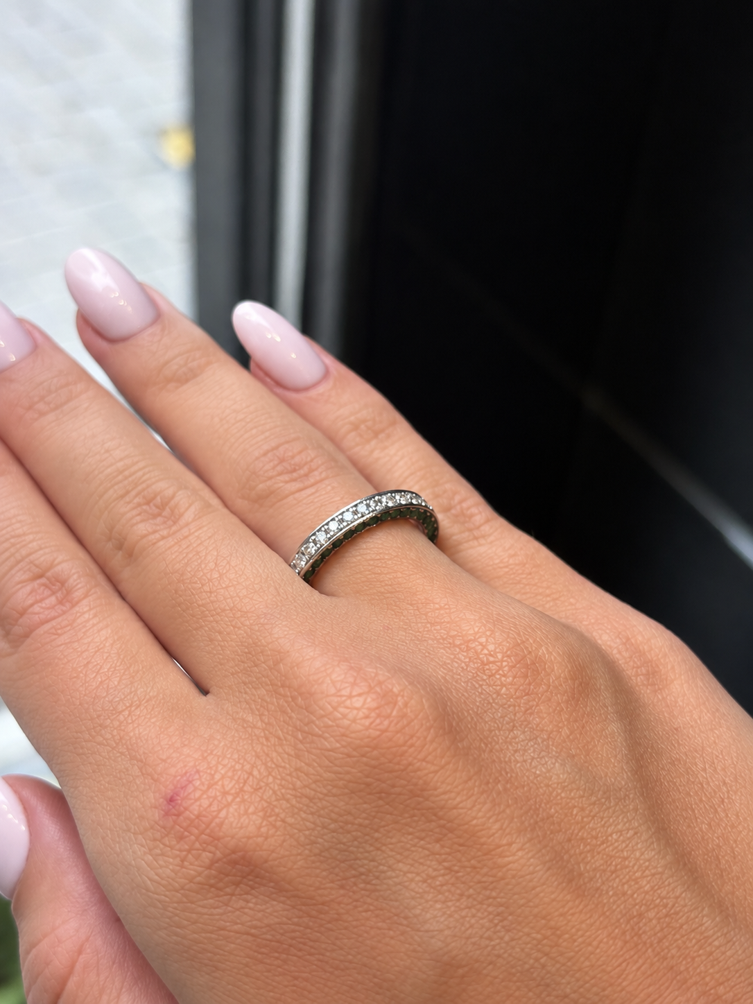 Diamond & Emerald Eternity Ring