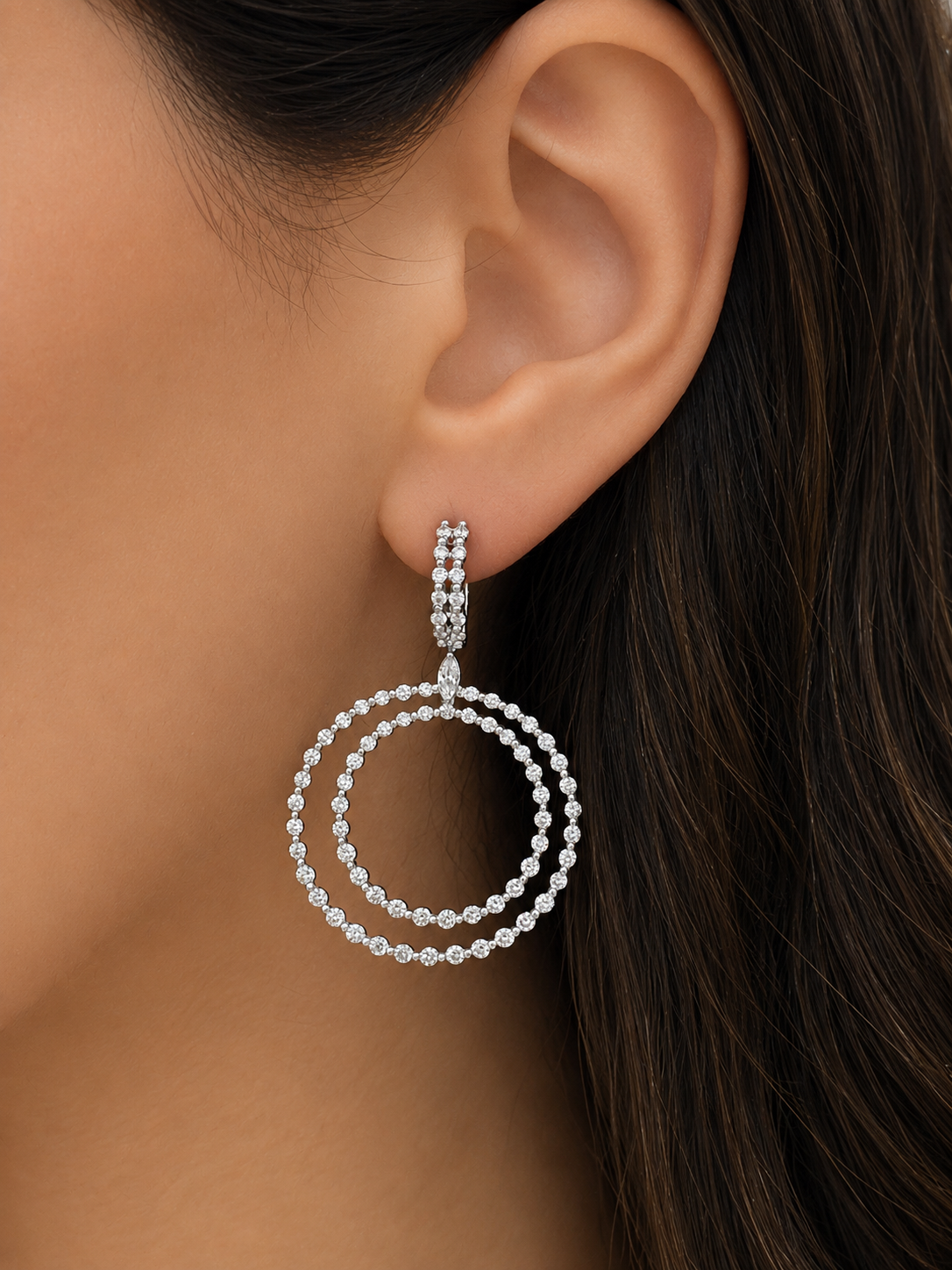Double Halo Earrings